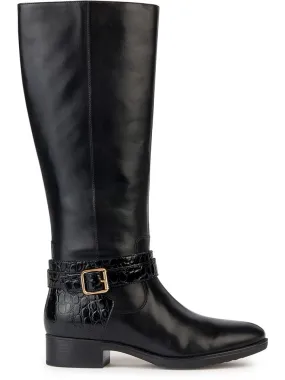 Leder-Stiefel "Felicity" in Schwarz